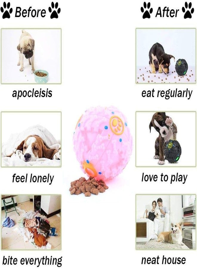 D&C PAWS لعبة كرة D&C PAWS الصريرية، موزع طعام ومكافآت، مع صوت بطة، لعبة تنظيف أسنان تفاعلية، لعبة ملونة للكلاب الصغيرة والمتوسطة (وردي) - Image 5